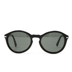 Men's PO3237S Polarized Sunglasses // Black + Smoke