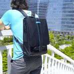 Vegan Leather Backpack + Portable Power Station