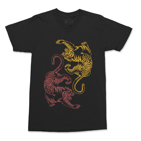 Dueling Tigers Tshirt // Black (XL)