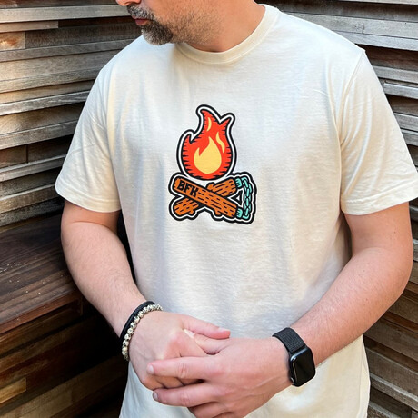 Nunchuck Fire Tshirt  // Natural (S)