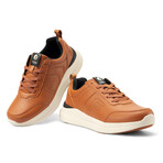 Briskwalk Deluxe Lace-up Business Casual Sneakers // Brown // Wide (7.5)