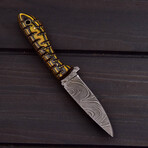 Handmade Damascus Karambit Liner Lock Knife