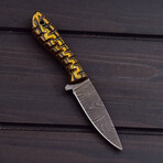 Handmade Damascus Karambit Liner Lock Knife