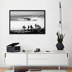 Silhouette of surfers standing on the beach, Australia by Panoramic Images (18"H x 26"W x 0.75"D)