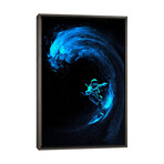 Space Surfing Blue Wave by Nicebleed (26"H x 18"W x 0.75"D)