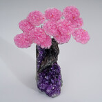 Custom Genuine Rose Quartz Clustered Gemstone Tree on Amethyst matrix // The Love Tree // 3.4lb