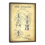 Corkscrew Vintage Patent Blueprint by Aged Pixel (26"H x 18"W x 0.75"D)