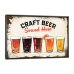 Craft Beer Lineup Vintage Sign by The Whiskey Ginger (18"H x 26"W x 0.75"D)