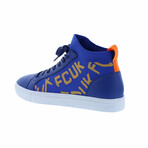 Kona Lace up High top Fashion Sneaker // Blue (US: 10.5)