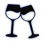 Wine Glasses (Blue)