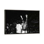 Muhammad Ali With Hands Raised by Muhammad Ali Enterprises (18"H x 26"W x 0.75"D)