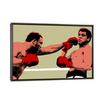 Joe Frazier Throwing Punch at Muhammad Ali, 1975 by Muhammad Ali Enterprises (18"H x 26"W x 0.75"D)