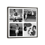 Muhammad Ali Practicing on Punching Bag, Muhammad Ali Punching Bag by Muhammad Ali Enterprises (18"H x 18"W x 0.75"D)