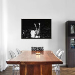 Muhammad Ali With Hands Raised by Muhammad Ali Enterprises (18"H x 26"W x 0.75"D)