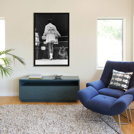 Rear View Of A Robed Muhammad Ali by Muhammad Ali Enterprises (26"H x 18"W x 0.75"D)