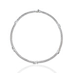 Fani // 18K White Gold Diamond Necklace // 16" // Store Display