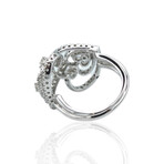 Recarlo // 18K White Gold Diamond Intertwined Openwork Hearts Ring // Ring Size: 7.25 // Store Display