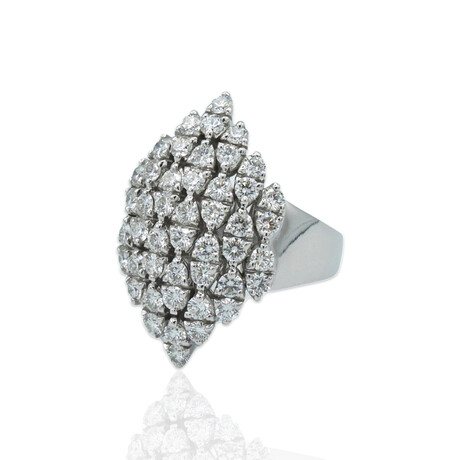 Visconti // 18K White Gold Diamond Ring // Ring Size: 7.5 // 16.5g // Store Display