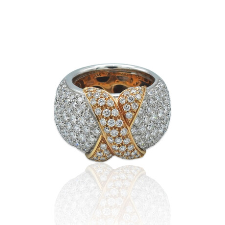 Verdi // 18K White + Rose Gold Diamond Ring // Ring Size: 6.25 // Store Display