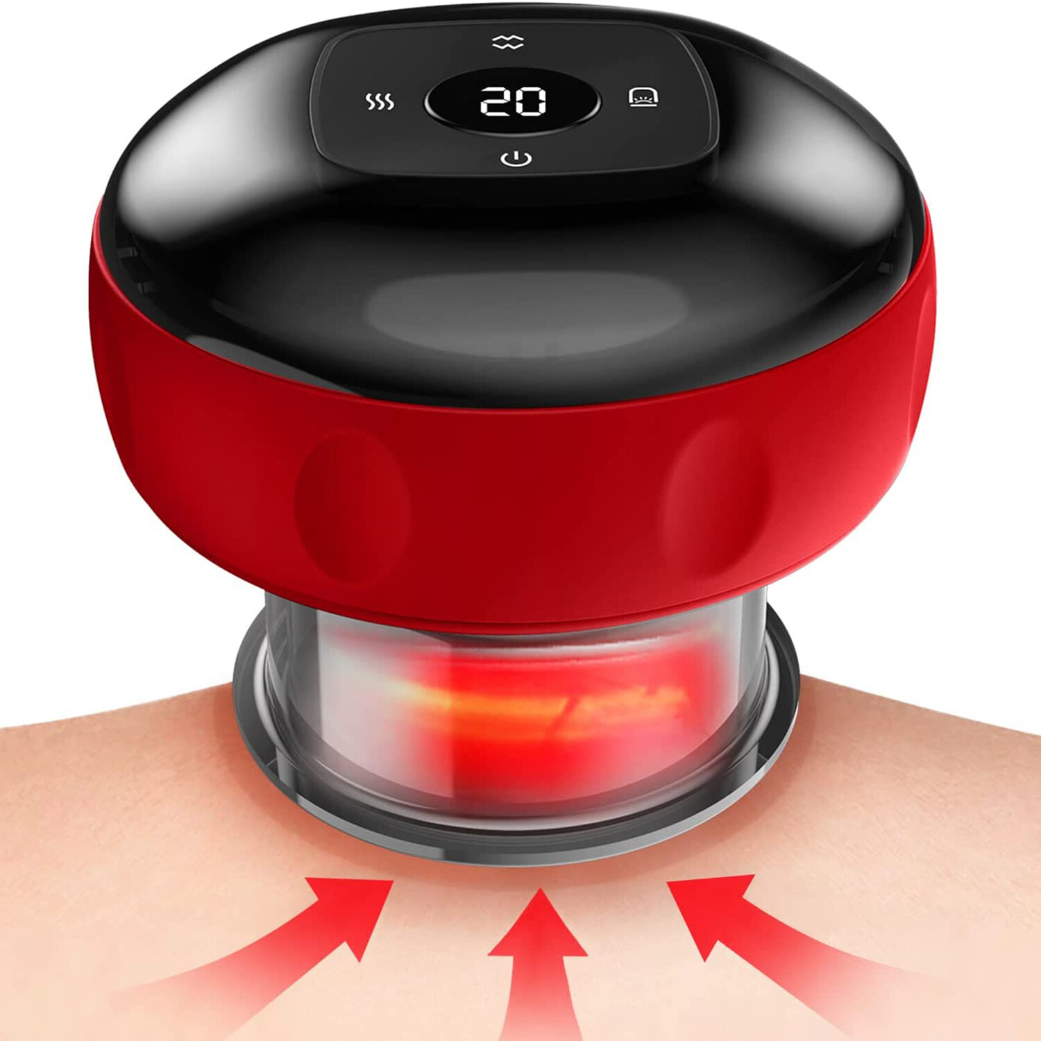 Smart Cupping Therapy Device Red Smart Cupping Therapy Device Touch Of Modern