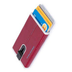 Leather Sliding-System Card Case // Red