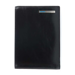 Leather Document-Holder Wallet // Black + Blue