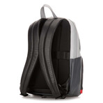 Leather Backpack // Gray + Black + Red