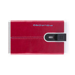 Leather Sliding-System Card Case // Red