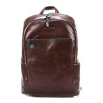 Leather Backpack // Brown + Blue