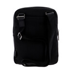 Leather + Nylon Crossbody Bag // Black