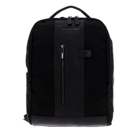 Leather + Nylon Backpack // Black