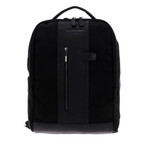 Leather + Nylon Backpack // Black