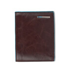 Leather Document-Holder Wallet // Brown + Blue