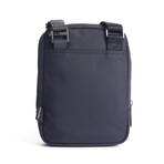 Textile + Leather Crossbody Bag // Navy