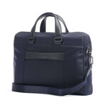 Fabric + Leather Laptop Bag // Navy