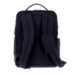 Leather + Nylon Backpack // Navy