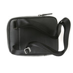 Leather Crossbody iPad Mini Bag // Black