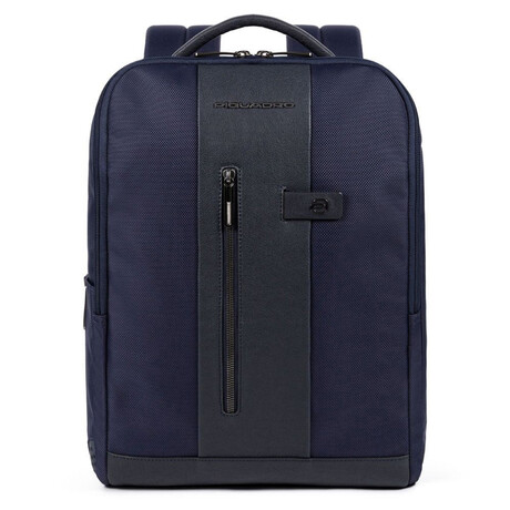 Leather + Nylon Backpack // Navy