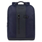 Leather + Nylon Backpack // Navy