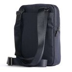 Leather + Nylon Crossbody Bag // Navy