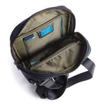 Leather + Nylon Crossbody Bag // Navy