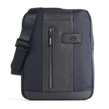 Leather + Nylon Crossbody Bag // Navy