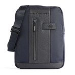 Leather + Nylon Crossbody Bag // Navy