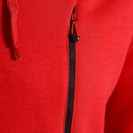 Two Colored Hoodie // Red (M)