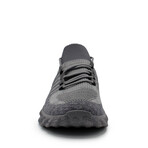 Akademiks Men's Knit Stripe Sneakers // Gray (8 M)