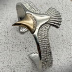 Eagle Cuff Bracelet // Tumbled + Silver