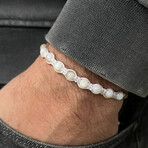 Bead Tie Bracelet // White