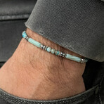 Bar-Bead Bracelet // Blue