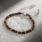 Beaded Wrap Bracelet // Brown