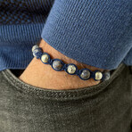 Bead Tie Bracelet // Navy Blue
